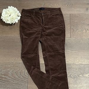 Talbots Women's Brown Curvy Fit Straight Leg Corduroy Jeans
